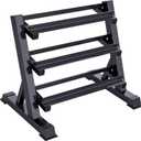 Zlinke 3-Tier Dumbbell Rack Multilevel Weight Storage Organizer for Home Gym, Weight Rack for Dumbbells, Kettlebells, 1100LBS, Alloy Steel