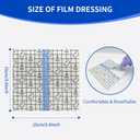 50 Pcs Waterproof Dialysis Port Shower Cover Shields, Tattoo Cover PD Catheter Shower Protector Peritoneal Dialysis Chemo Port Feeding Tube Protector Waterproof Adhesive Bandage(5.9x5.9 Inch)
