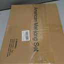 TIASUSAN Travel Mini American Mahjong Set, Mahjong Game Set with 166 White Tiles (0.8"), Complete Set with 4 Racks, and Thickened Blue Printed Mah-Jongg Tiles Bag, Portable Travel Mahjongg Set