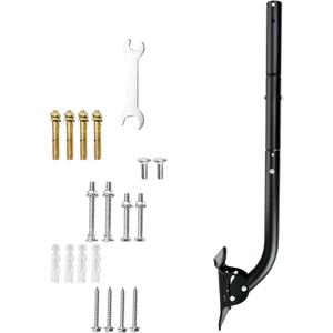 1-1/2" Universal Antenna Mount, 33" Long Heavy Duty Steel J Pole Adjustable Mounting Bracket, Mast Compatible with Ambient Weather WS-2902/ WS-2000, Starlink Gen 3, TV Antennas