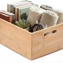 Prosumer's Choice Bamboo Storage Box  Wood Crate  Bamboo Box Storage for Kitchen, Living Room, Office  Arts & Crafts Container Caddy Basket  Home Decor & Organization Accessories 14"L x 11"W x 6"H