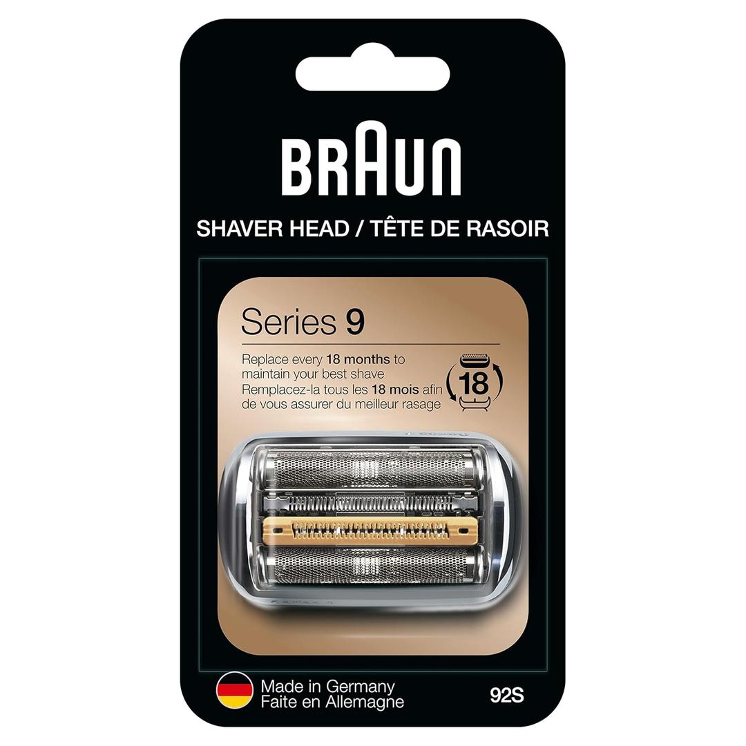 Series 9 Men's Electric Shaver Head ORIGINAL Replacement Blade, Silver 92S (1 Count (Pack of 1))