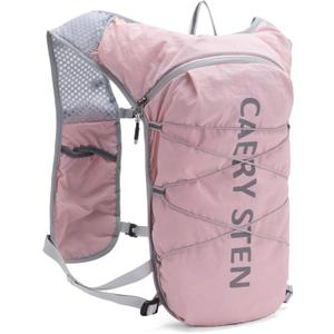 Hydration Pack Running Vest with 1.5L Water Bag - Lightweight Marathon Hiking Backpack for Men and Women (Pink)