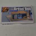Bamboo Bread Box for Kitchen Counter-Large Capacity Bread Storage Container Farmhouse Bread Box with Window Bread Holder