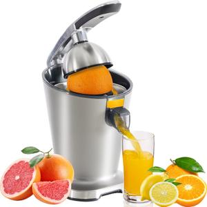 OLIXIS Electric Citrus Juicer, Automatic Orange Juicer Machine & Lemon Squeezer with One-Touch Operation, High Juice Yield and Easy to Clean Juice Maker for Home & Kitchen Use, Silver (75W)