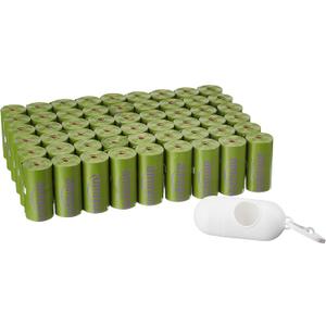 Amazon Basics Dog Poop Bags with Dispenser, 810 Count, Lavender Scented, Includes Leash Clip