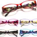 5 Pack Blue Light Blocking Reading Glasses for Women Men, Retro Stylish Spring Hinge UV400 Computer Rectangle Readers1.0 (5 Pack Black)