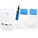 Elderly Bedridden Patient Care Inflatable Hair Washing Basin Shampoo Tray, Portable Shampoo Tray for Elderly, Inflatable Hair Washing Basin with Memory Hose and Cape, in (Medium Shampoo Basin)