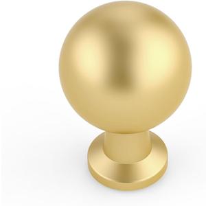 Amerdeco 10 Pack Kitchen Cabinet Knobs Brushed Gold Cabinet Knobs Bedroom Dresser Drawer Knobs Single Hole Cabinet Handles