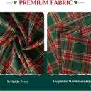 Softalker Christmas Checkered Tablecloth Rectangle - Green Buffalo Plaid Linen Cotton Gingham Xmas Table Cloths, Winter Farmhouse Table Decorations for Dining/Parties/Holiday, 54 x 80 Inch