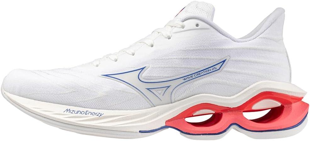Mizuno Women's Wave Creation 25 SSW Running Shoe | Neutral Running Shoe | White/ Pearl Blue | US 9.5