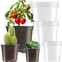 Clear Nursery Pots for Plants, 3.5/4/5 inch Plastic Plant Flower Pot with Drainage Holes High Transparency Seedling Planter for Seed Starter (15PCS)