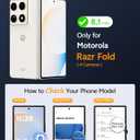 FNTCASE for Motorola Razr Fold Case: with Hinge Protection Magnetic Clear Cases Compatible with Magsafe Military Grade Drop Protective Shockproof Anti Yellowing Transparent Phone Cover