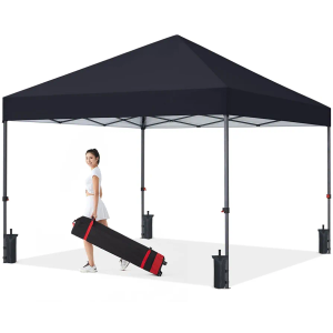 COOSHADE Easy Pop Up Canopy Tent 8X8Ft(Black)