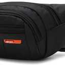 Large Fanny Pack for Men Women,Waterproof Crossbody Sports Waist Bag Pack Lightweight Belt Bag Hip Bum Bag for Traveling,Dog Walking,Running,Hiking,Cycling,Easy Carry Any Phone Wallet(BlackA)