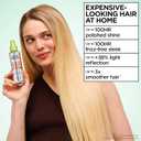 Garnier Fructis Diamond Sleek Hair Shine Spray, Frizz Control and Heat Protectant for Frizzy, Dry Hair, Formulated with Vegan Keratin Smoothing Complex and Argan Oil, 4.6 Fl Oz