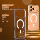 CPHUSA Protective Case Compatible for iPhone 17 Pro | TPU + Acrylic Hybrid | Military-Grade Drop Protection | Shock Absorption | Slim Profile | Textured Grip | Wireless Charging | Clear