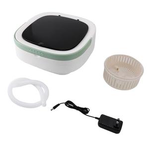 OEBUAFI 12L Foldable Washing Machine, Portable Washer with Dehydrator Blue Light Odor Removal for Dorm Travel Underwear Socks Baby Clothes (US Plug)