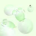 2.4GHz Wireless Mouse, Bluetooth Mouse Dual Channel, 1600DPI USB Mouse, Cute Big Ears Mouse Shape, Detachable Buttons for PC, Tablet, Laptop, Windows System (Green)