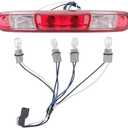 Ricmjend 25890530 3Rd Third Brake Light Cargo Lamp High Mount Stop Light Fit for Chevy Silverado GMC Sierra 1500 2500 3500 HD 2007-2013 Replace 923-247 Red Rear Center High Mount Brake Light