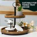 Defined Deco Mini risers for display,Wood Risers for Decor,Small 4Round Wooden Riser, Farmhouse Wood Riser, Rustic Pedestal Display Stand,Display Risers for Tiered Tray Decor(Set of 2,White)