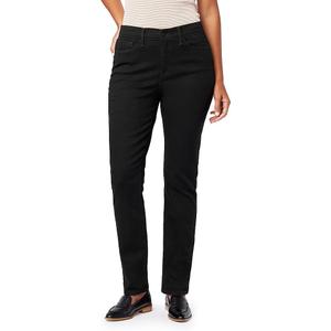 Levi Strauss Signature Gold Women's Classic Taper Jean Mid-Rise Stretch Denim (Black) 12| W31
