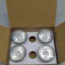 Vinaco Halogen GU10+C 120V 50W Long Lasting, Candle Warmer lamp Bulb 50 watt Warm White 2800K, Dimmable 50watt MR16 with Glass Cover for Track Lighting, Range Hood, Pack of 4