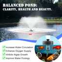 KARTOOSH Pond Fountain Aerator Stainless Steel Pond Pump | 15000 GPH Floating Fountain Pump with 100 FT Power Cord, 750W 1HP Aerating Fountain for Small Large Ponds Lake