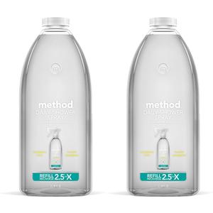 Method Daily Shower Cleaner Refill, Eucalyptus Mint, For Showers, Tile, Fixtures, Glass and Tubs, 68 Fl Oz (Pack of 6)