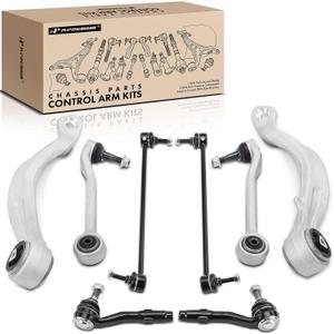 A-Premium Set of 8, Front Lower Forward & Rearward Control Arm, Sway Bar Link, Outer Tie Rod End, Compatible with BMW 525xi & 530xi 2006-2007, 528i/535i xDrive 2009-2010, 528xi & 535xi 2008