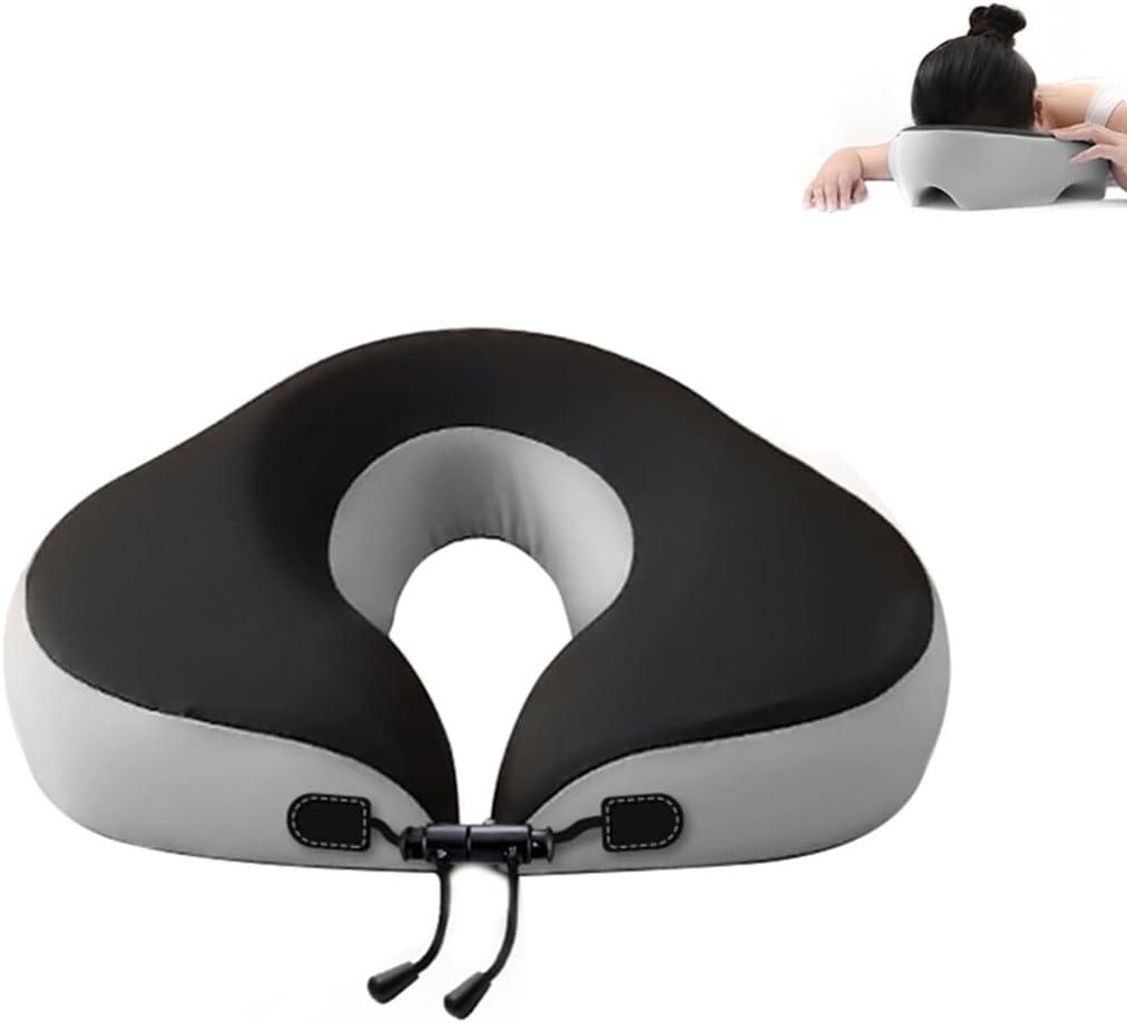 chislim Face Down Recovery Pillow with Adjustable Strap for Eye Surgery & Vitrectomy | Prone Sleeping Headrest with Removable Cover | BBL Post-Surgery Support Equipment (Grey)