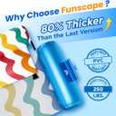 Funscape Pool Floats Chairs Adult, 2 Packs Heavy Duty Inflatable Swimming Pool Lounges, Fabric Floating Hammock Seat, Kid Blow Pool Noodle Lake Raft Floaties, Fun Summer Beach Water Party GameRainbow