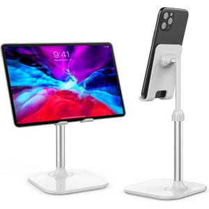 Doboli Cell Phone Stand, Phone Stand for Desk, Phone Holder Stand Compatible with iPhone and All Mobile Phones Tablet, Gifts for Adults Women Men Mom Wife, White