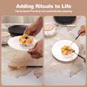 Fall Leaf Placemats Set of 8,Thanksgiving Placemats Harvest Maple Placemats 16X17inch for Party, Holiday and Wedding Table DecorChampagne Gold