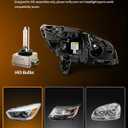D3S HID Headlight Bulb for 2017-2021 Chevrolet Bolt EV & 2018-2022 Traverse Blazer & 2015-2020 Tahoe Suburban HD SSV PPV LS LT, 6000K Cool White, Replace OEM 4300K 35W D3S Xenon, Pack of 2
