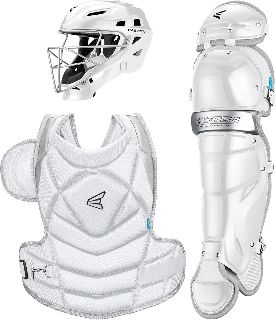 Easton | JEN SCHRO FUNDAMENTAL 2.0 Fastpitch Softball Catcher's Set | White M