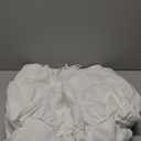 ELLEVEN Women's Summer Slit Tiered Maxi Skirt - Boho A-Line Elastic Waist Long Skirts with Pockets (Medium, White)