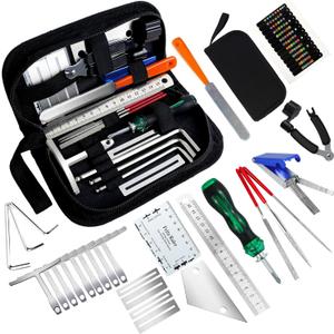 28Pcs Guitar Tool Kit, Guitar Accessories Gifts for Men, Guitar Maintenance Kit with Carry Bag, Guitar Repair Kit for Acoustic Electric Guitar Ukulele Bass Banjo, TIMDAM Guitar Setup Kit Guitar Gifts