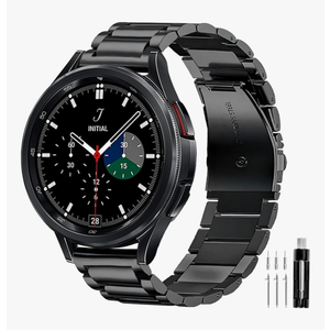 GOLDTOLUCK Stainless Steel Band Compatible with Samsung Galaxy Watch 8 7 6 5 4 Classic FE Pro 40mm 44mm 46mm 43mm 47mm 45mm 42mm 20mm Men Women Milanese Replacement Metal Elegant Casual, Black
