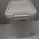 IRIS USA Airtight Dog Food Storage Container, WeatherPro, Up to 10 lbs, for Dog Cat Bird and Other Pet Food Storage Bin, Keep Fresh, Translucent Body, Made in USA, Clear/Gray
