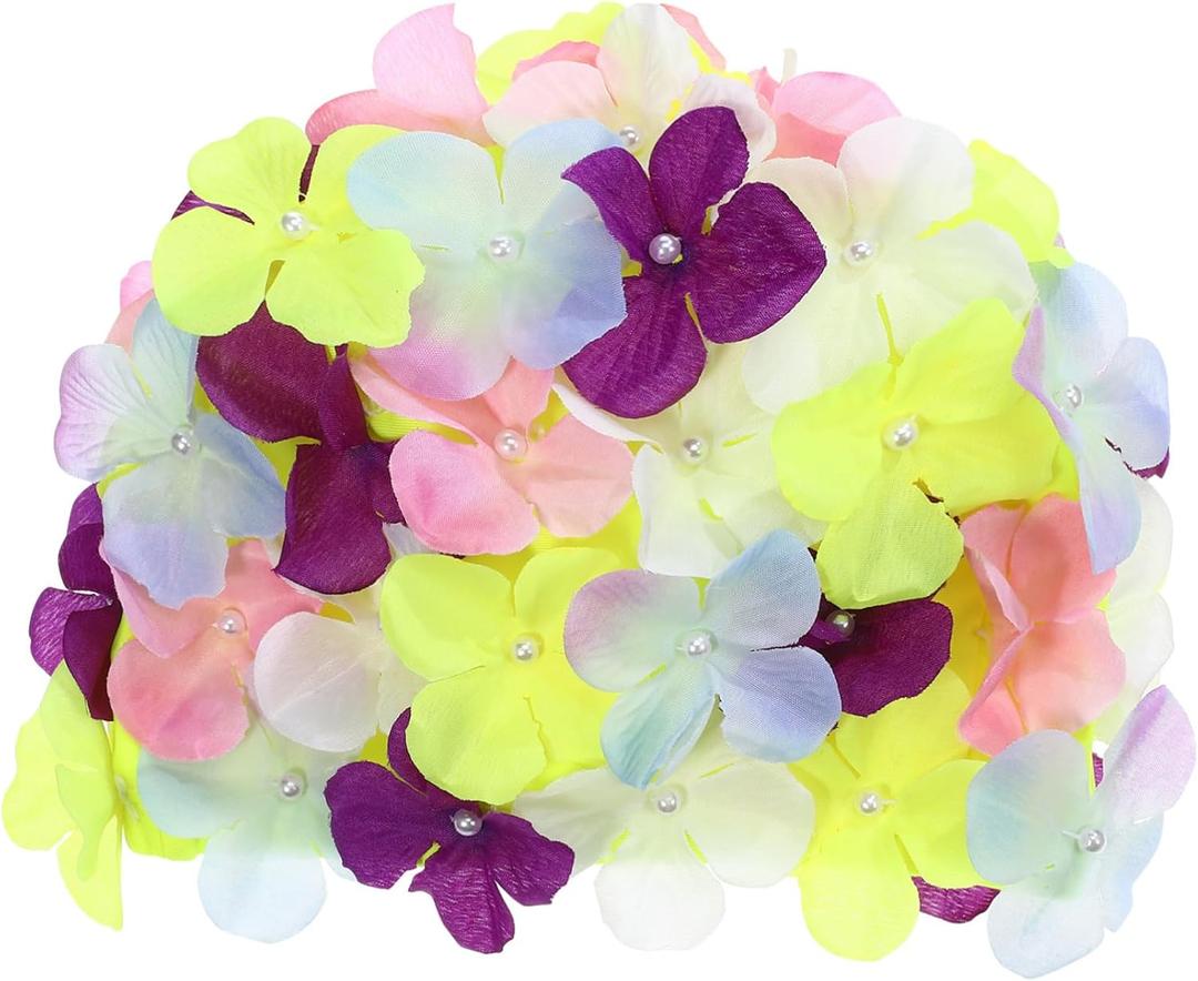 BESPORTBLE Women Swimming Cap- Floral Swim Cap for Womens, Breathable Swim Caps- Petal Bathing Cap
