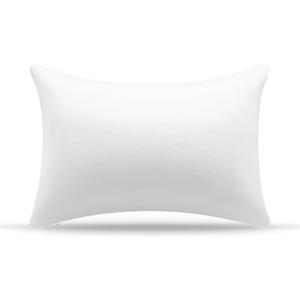 AM AEROMAX 12  20 Throw Pillow Memory Foam Pillow Insert - Rectangular Lumbar Support Pillow for Decorative Cushion Bed Couch Sofa - Non-Deforming Over Time (White)
