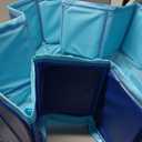 Chicken Dust Bath Tub, Foldable 33" Chicken Bath Dust PVC Pet Sand Bath Pool for Chickens, Ducks, Cats, Dogs, Quails for Farms, Chicken Coops Lime (Blue)