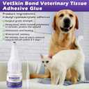 1 Pack 3ml Veterinary Surgical Skin Glue with 10 Applicators, Strong Surgical Adhesive, Blue-Tinted Fast-Acting Tissue Wound Glue, Up to 30 Applications, Ideal for Multi-Pet Households