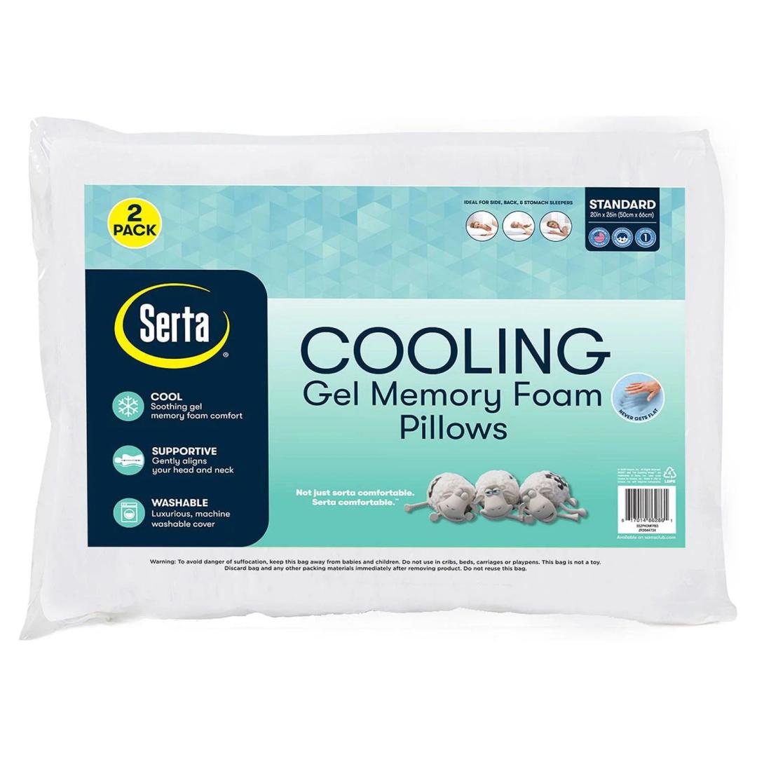 Serta Gel Memory Foam Cluster Pillows 