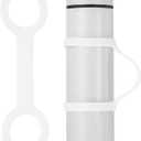 PATIKIL Water Bottle Carrier Grip, Portable Soft Silicone Non-Slip Water Handle Grip Water Bottle Holder Strap for Running (White)