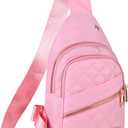 AOSTIHOT Crossbody Small Sling Backpack Sling Bag for Women, Chest Bag Daypack Crossbody for Travel Sport Running Hiking Pink