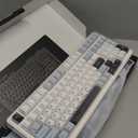 AULA F99 Wireless Mechanical Keyboard, Hot Swappable Custom Keyboard,Pre-lubed Linear Switches,Gasket Structure,RGB Backlit Gaming Keyboard (Blue&White)