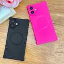 SAKUULO Magnetic for iPhone 16 Plus Case, Compatible with Magsafe, Full Camera Protection Silicone Shockproof Protective Slim Phone Cover for Women Girls for iPhone 16 Plus 6.7inch, Black