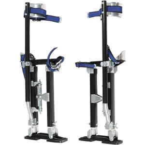 18-30 Inch Aluminum Alloy Drywall Stilts with Black for Working at High Places (Black,18-30 Inch)